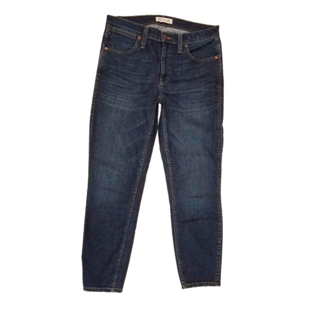 MADEWELL 9" High Riser Skinny Skinny Crop Blue Denim Jeans Women's 30